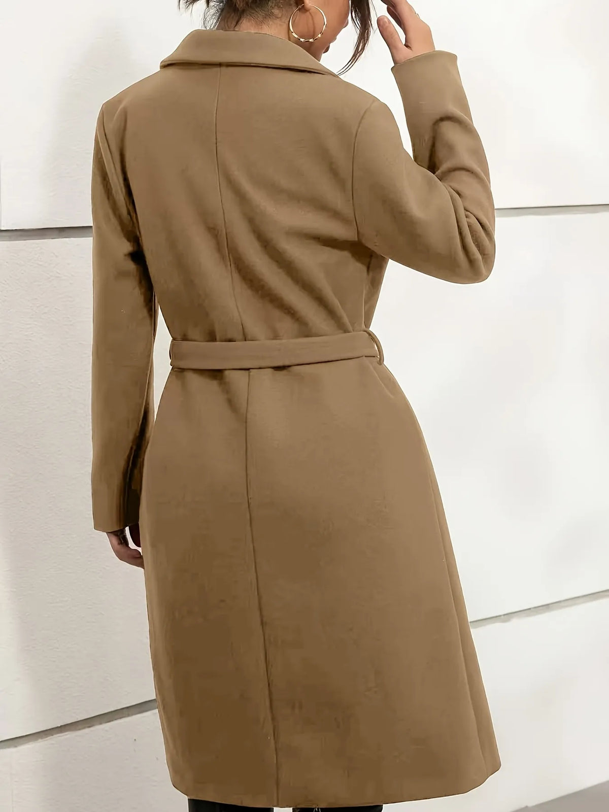 Double-Breasted Wool-Blend Coat
