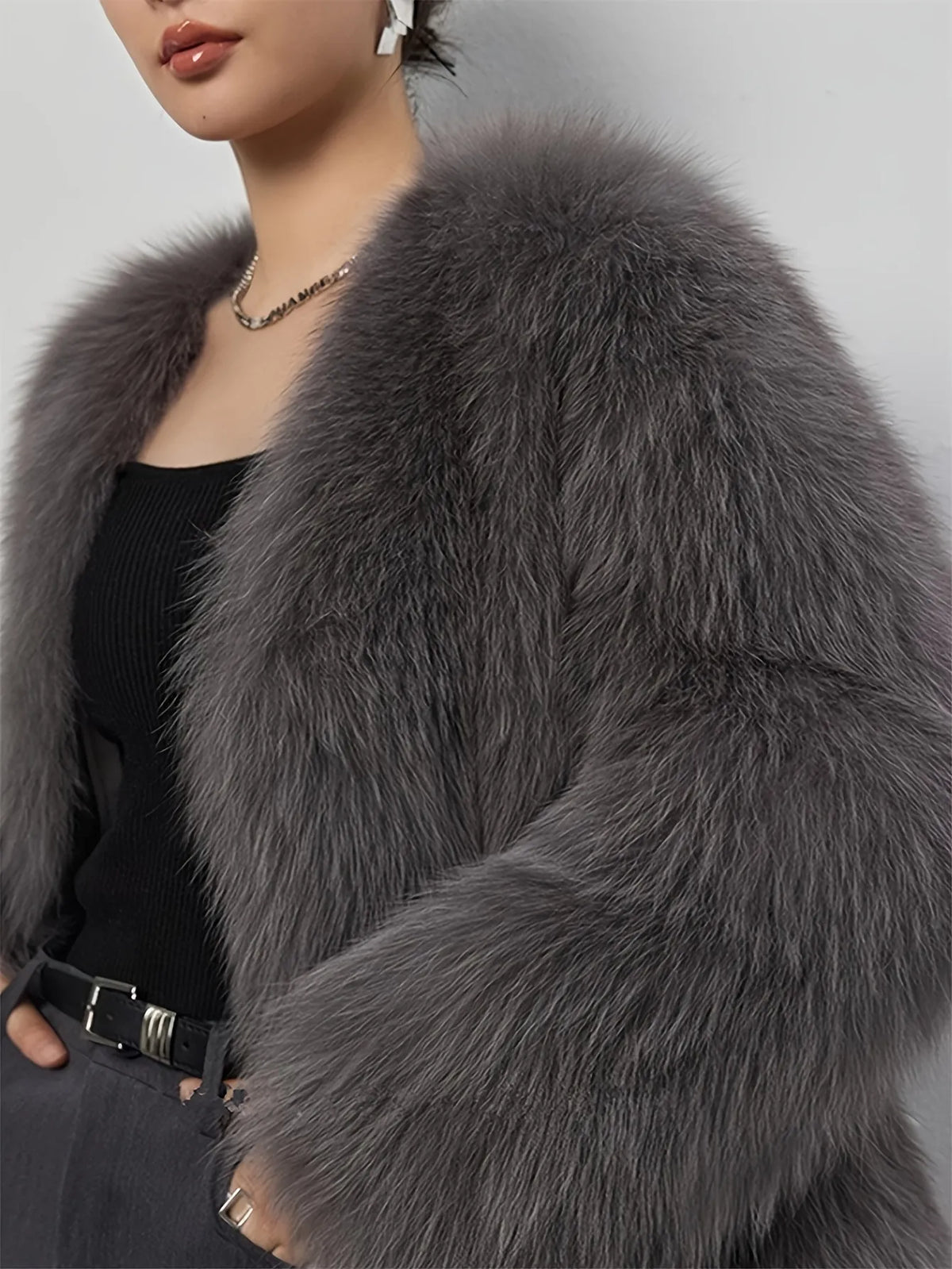 Faux Fur Cropped Jacket
