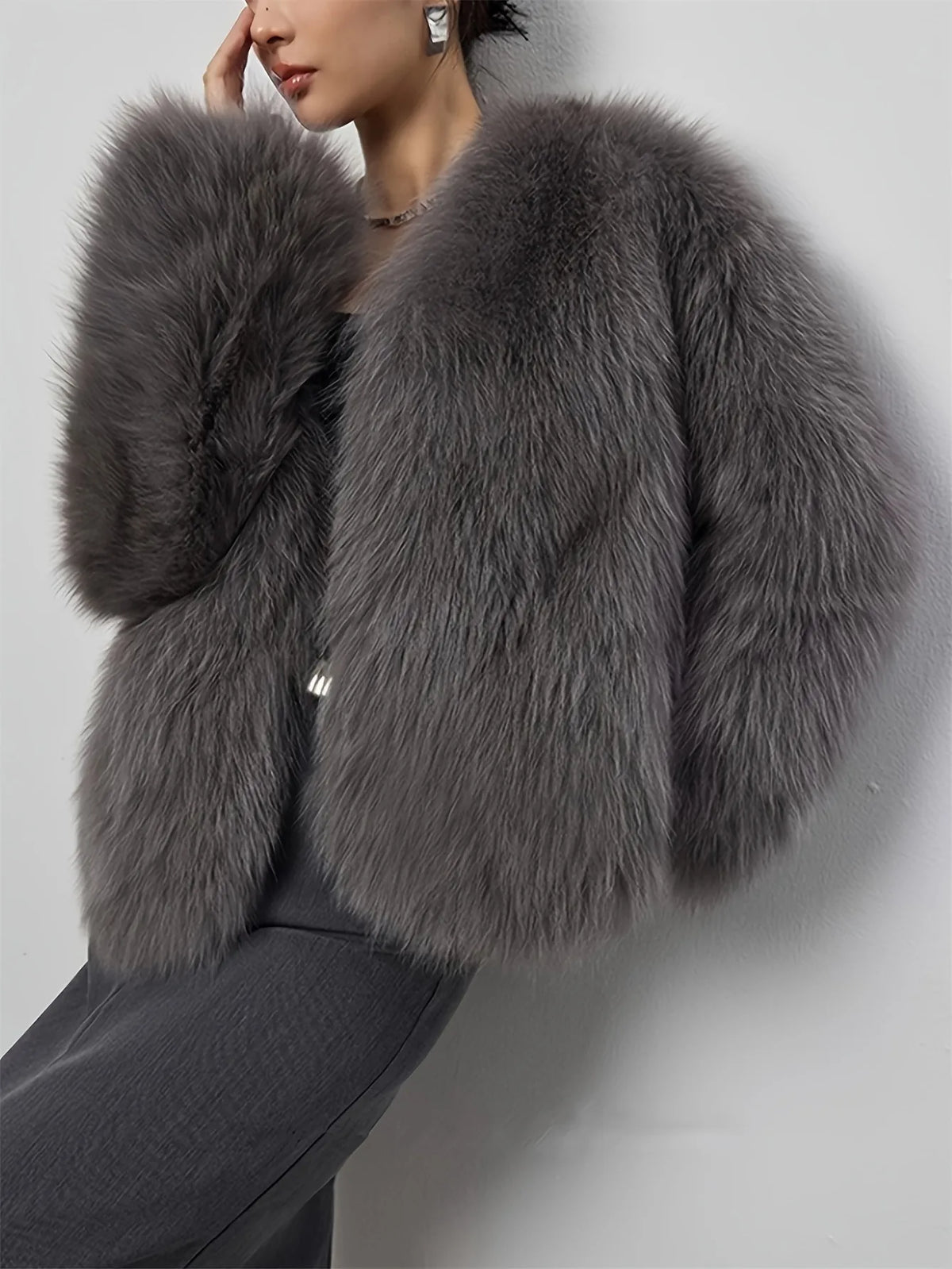 Faux Fur Cropped Jacket