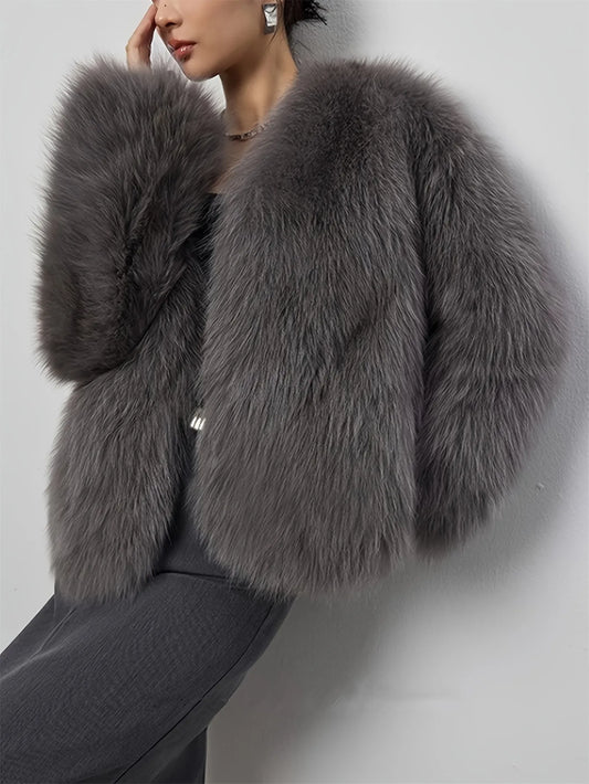 Faux Fur Cropped Jacket
