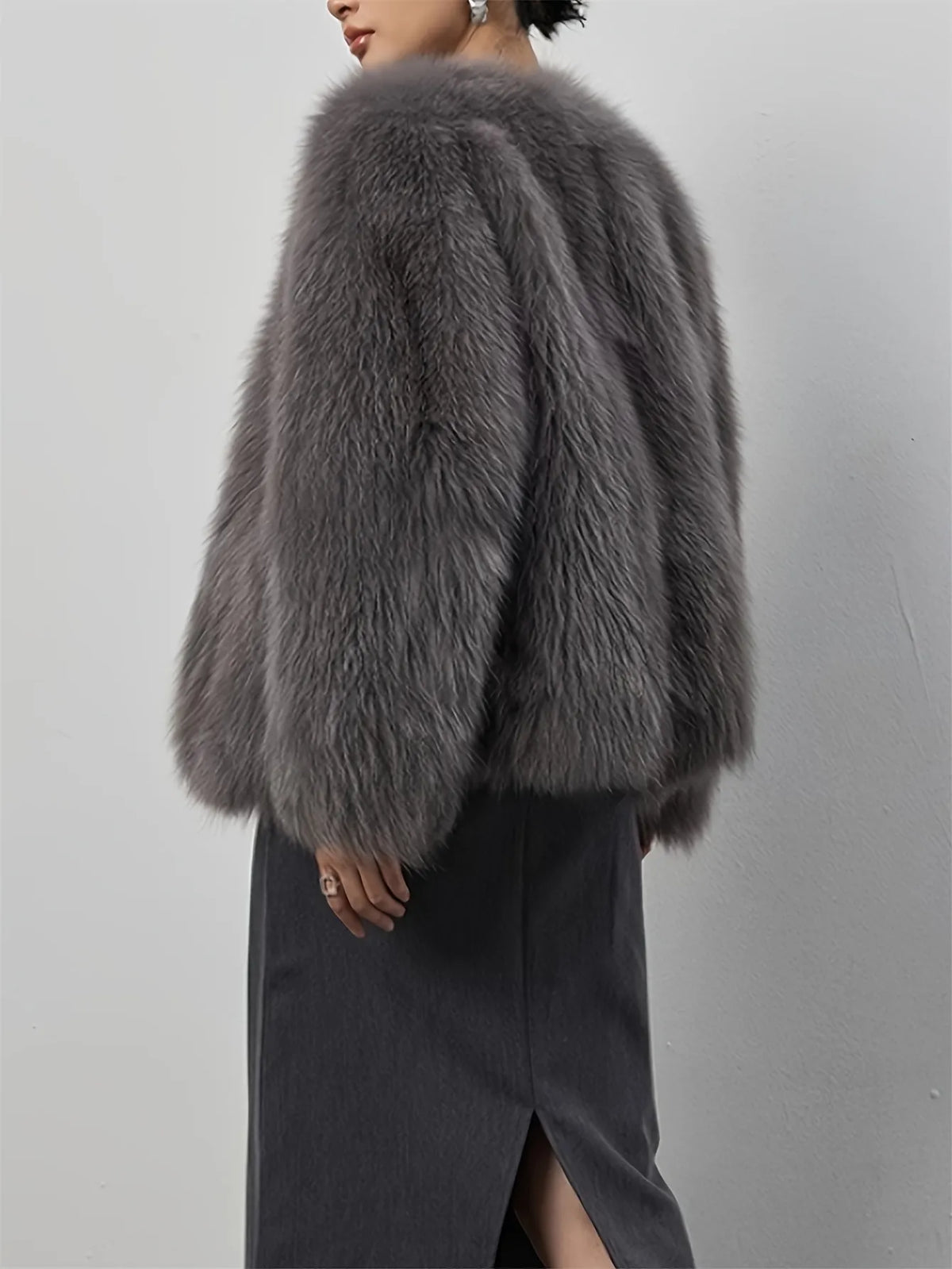 Faux Fur Cropped Jacket