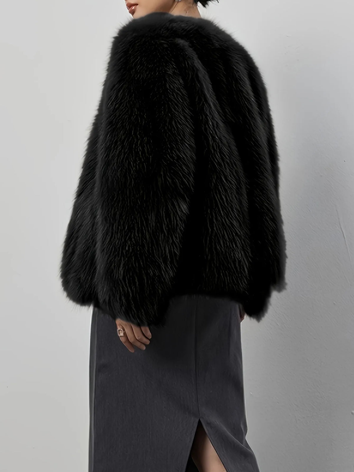 Faux Fur Cropped Jacket