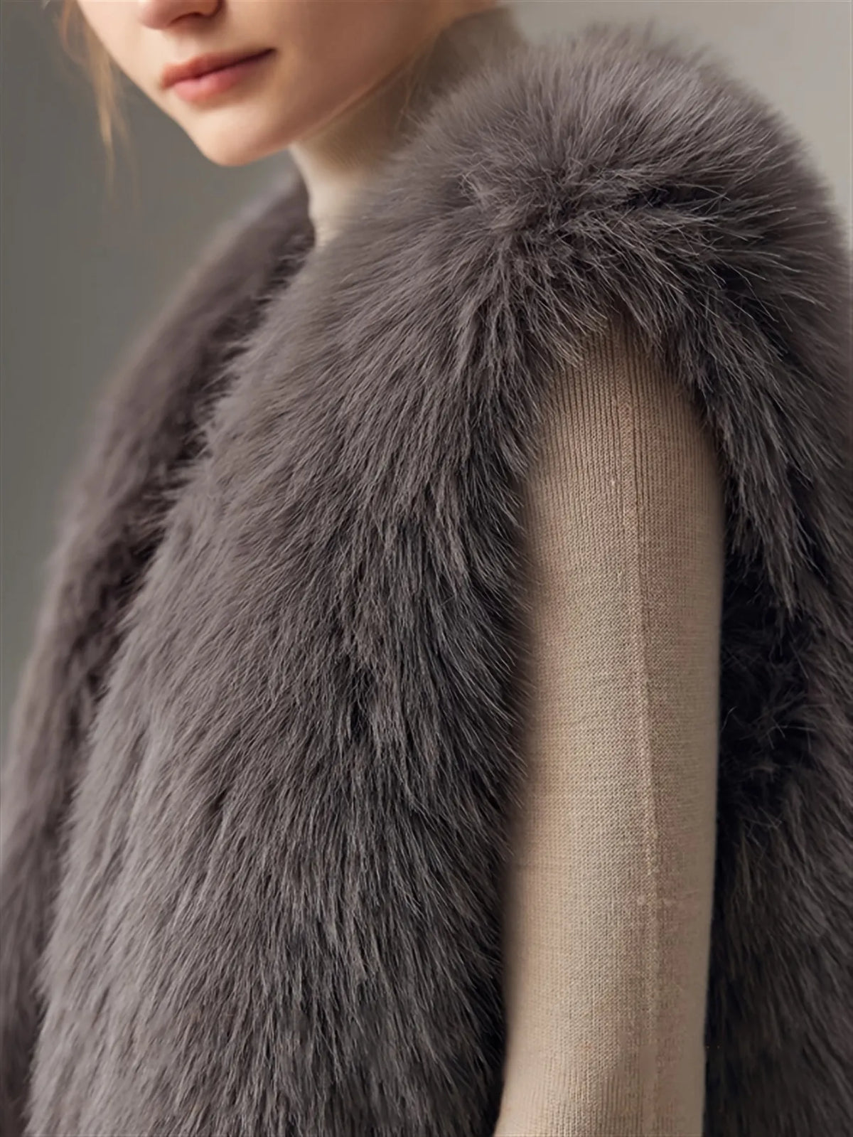 Faux Fur Sleeveless Gilet