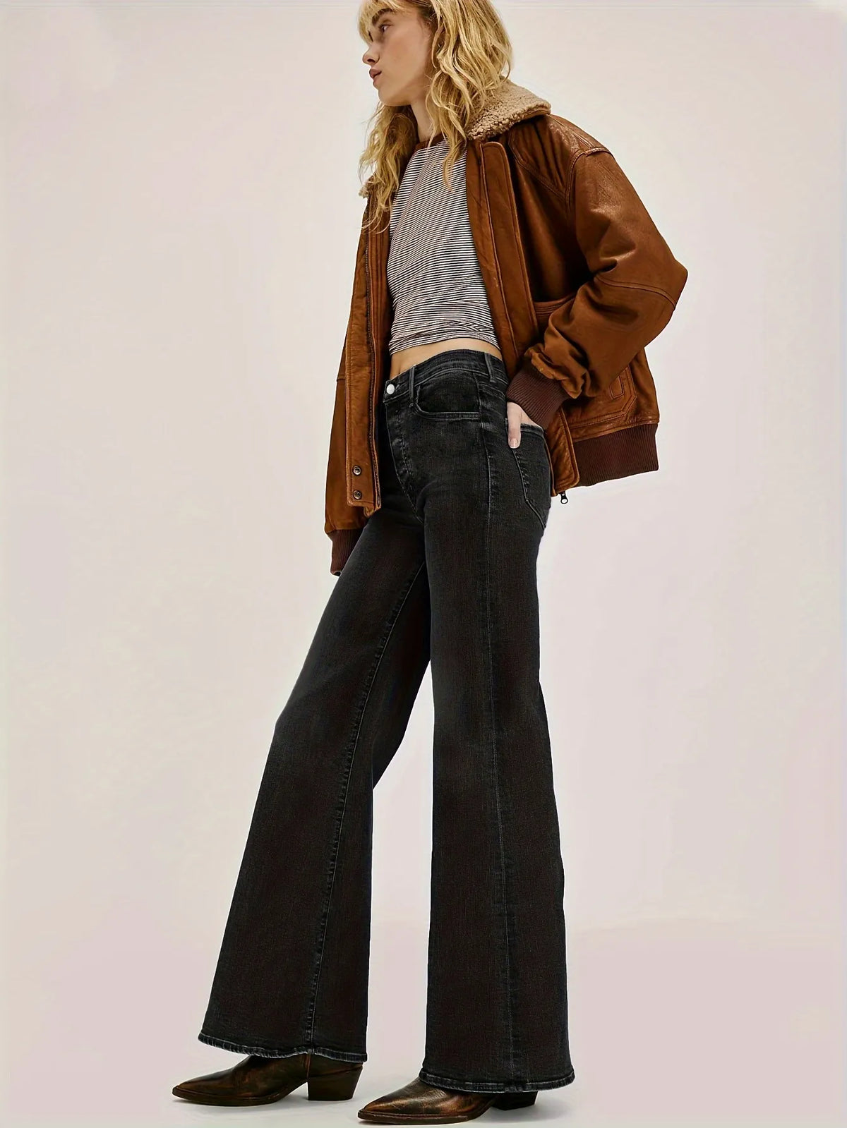 High-Rise Flared Jeans