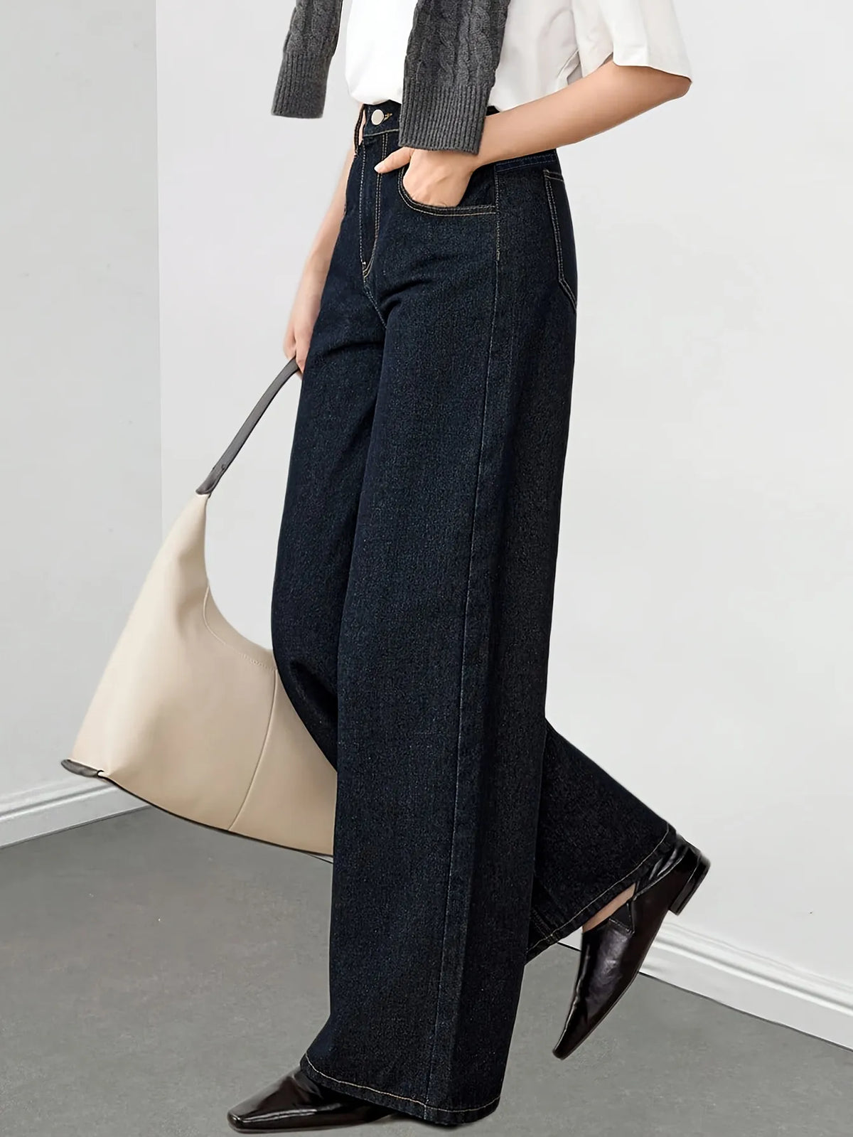 High-Rise Wide-Leg Jeans