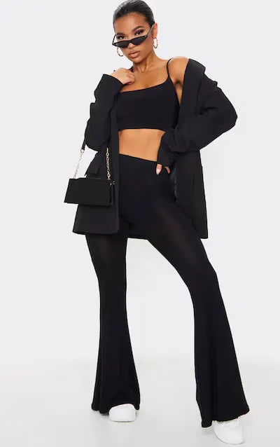 Jersey Flared Trousers