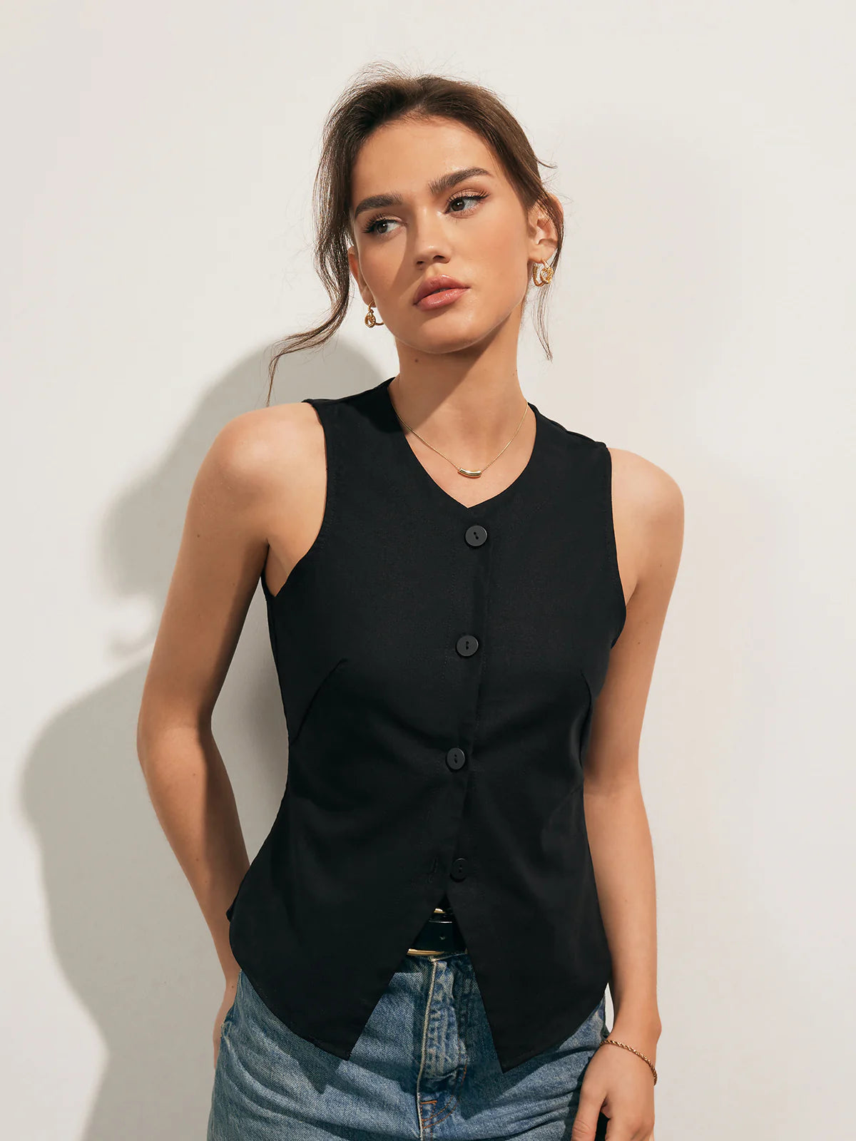 Tailored Buttoned Waistcoat