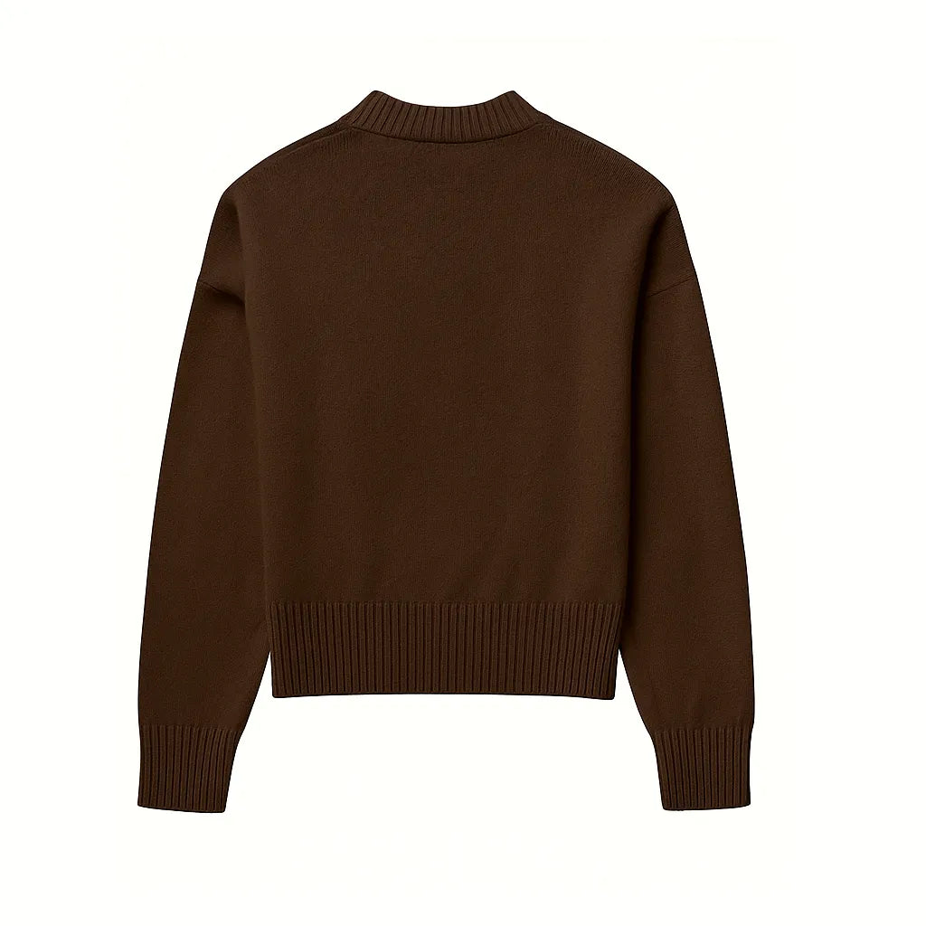 Brown sweater on a white background
